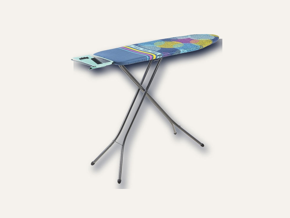 Minky SureGrip ironing board with silver cover and folding metal legs