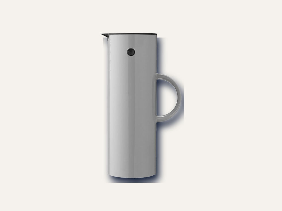Stelton EM77 Vacuum Jug 1L, Light Grey on a cream Hiinghams product tile