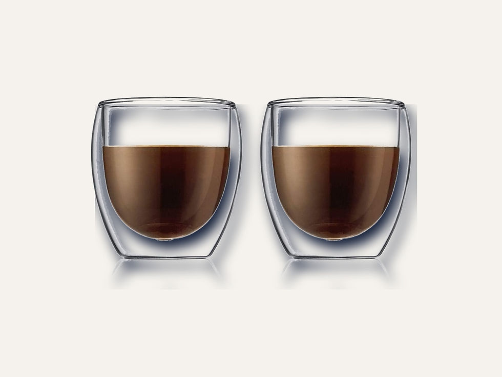 Bodum Pavina Double Wall Glasses, 250ml, Pack of 2 on a cream Hiinghams product tile
