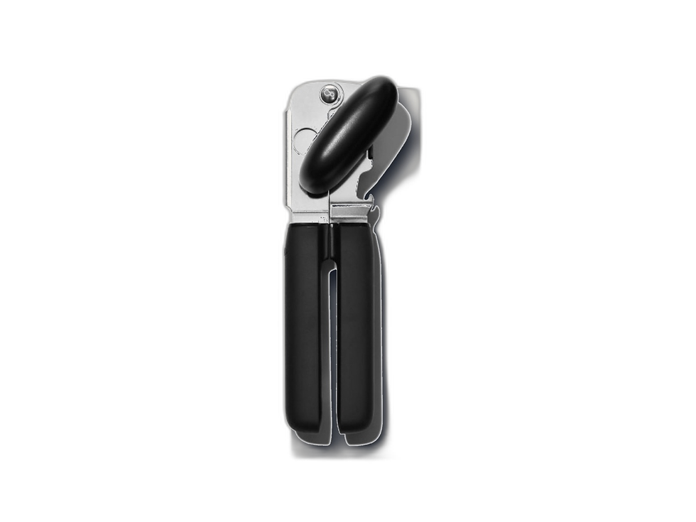 OXO Good Grips Soft Handled Tin Opener on a cream product tile