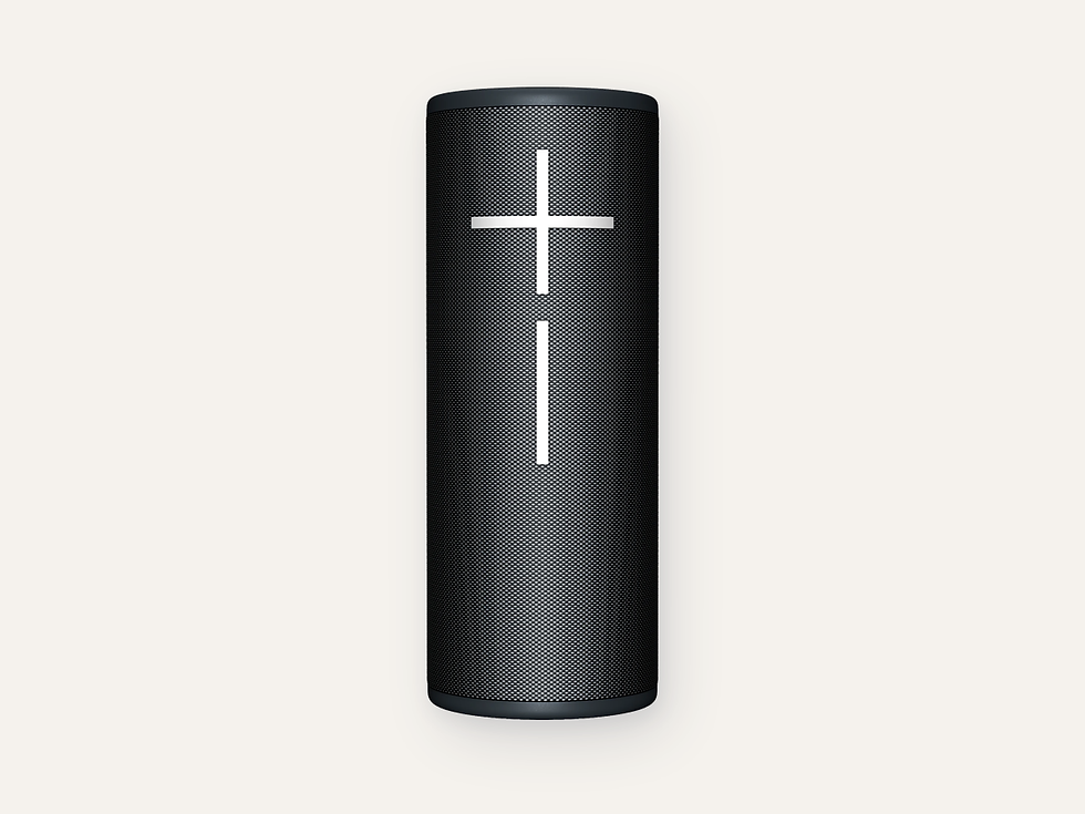 Ultimate Ears MEGABOOM 4, Black official product image on a cream tile