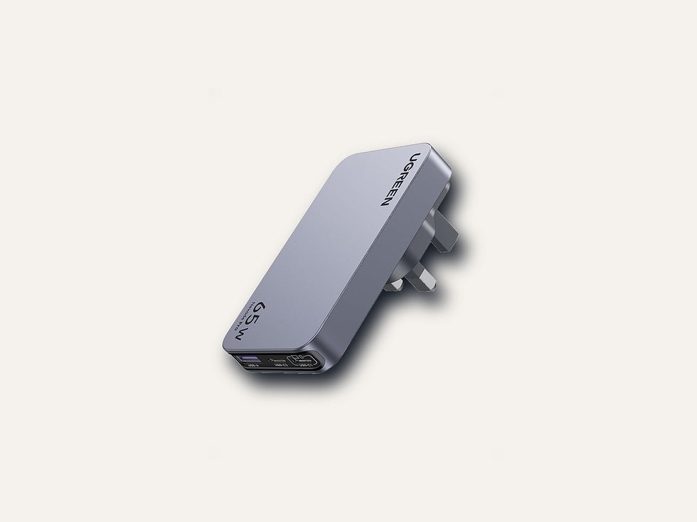 UGREEN Nexode Pro 65W Travel Charger on a cream product tile