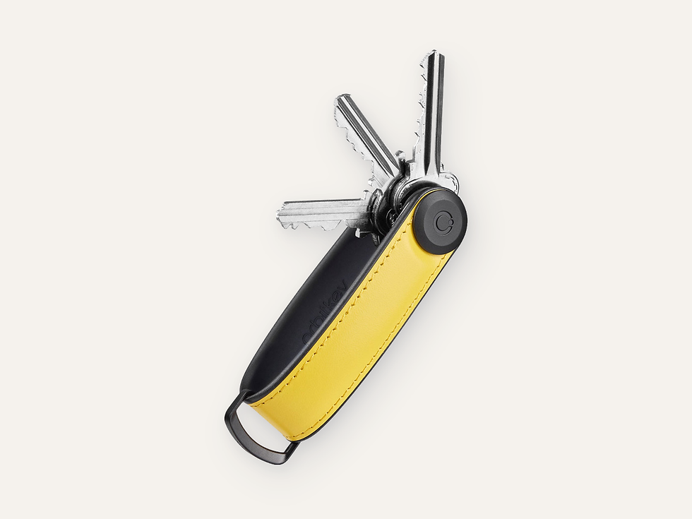 Orbitkey Key Organizer Hybrid Leather — Solar Yellow product tile