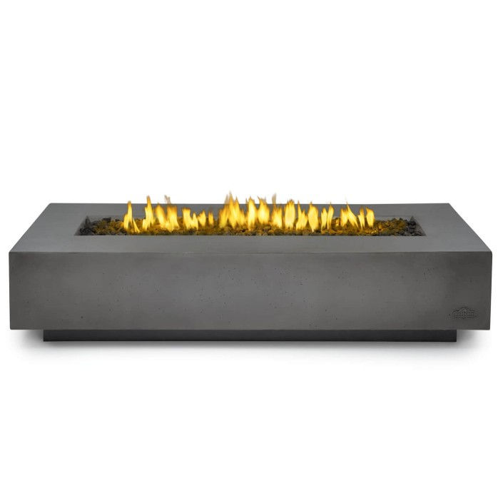 NEXUS 72" Rectangle concrete look fire pit: