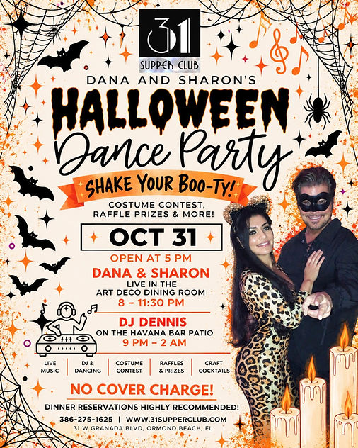 October 31 Halloween live music and dj dance party costume contest prizes Ormond beach an
