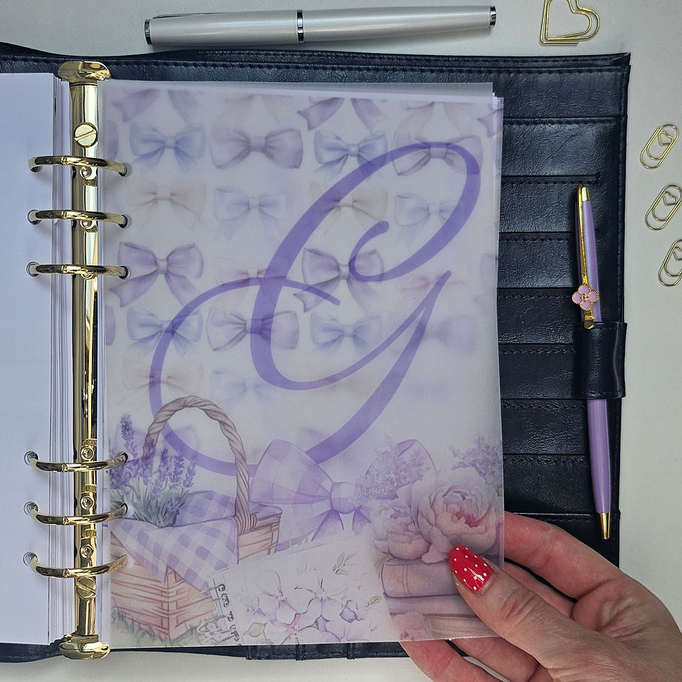 Thumbnail: May 2026 'Lavender Whispers' Initial Vellum Decorative Planner Dashboard