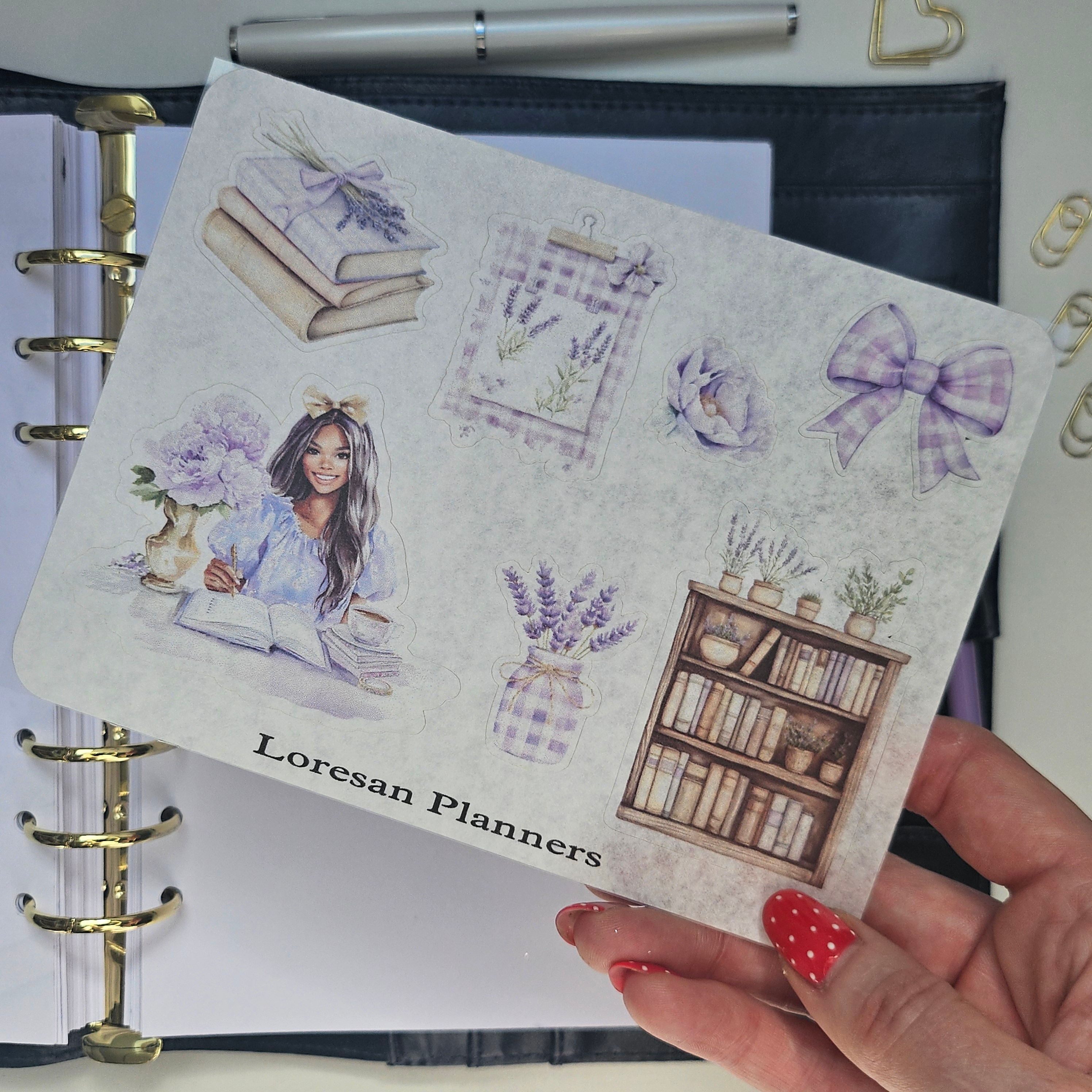 May 2026: 'Lavender Whispers' Sticker Sheet 3