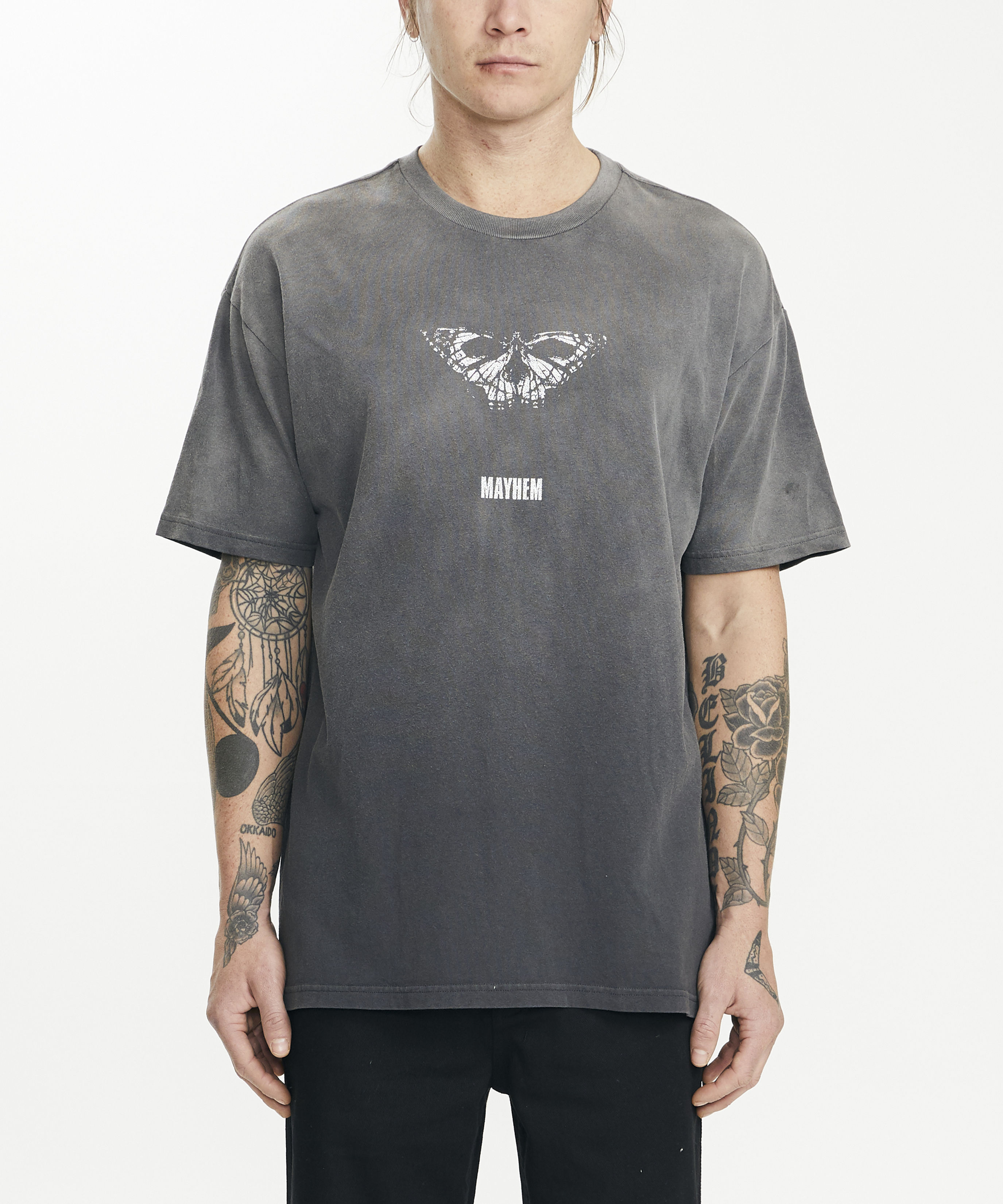 Ksubi Mayhem SS Tee Dark Grey