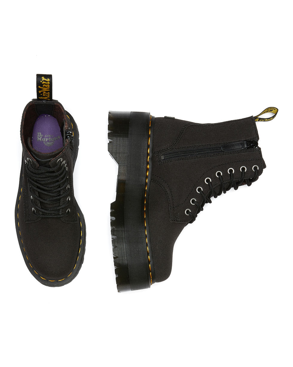 Thumbnail: Dr. Martens Jadon Max X-Girl Canvas Platform Boots