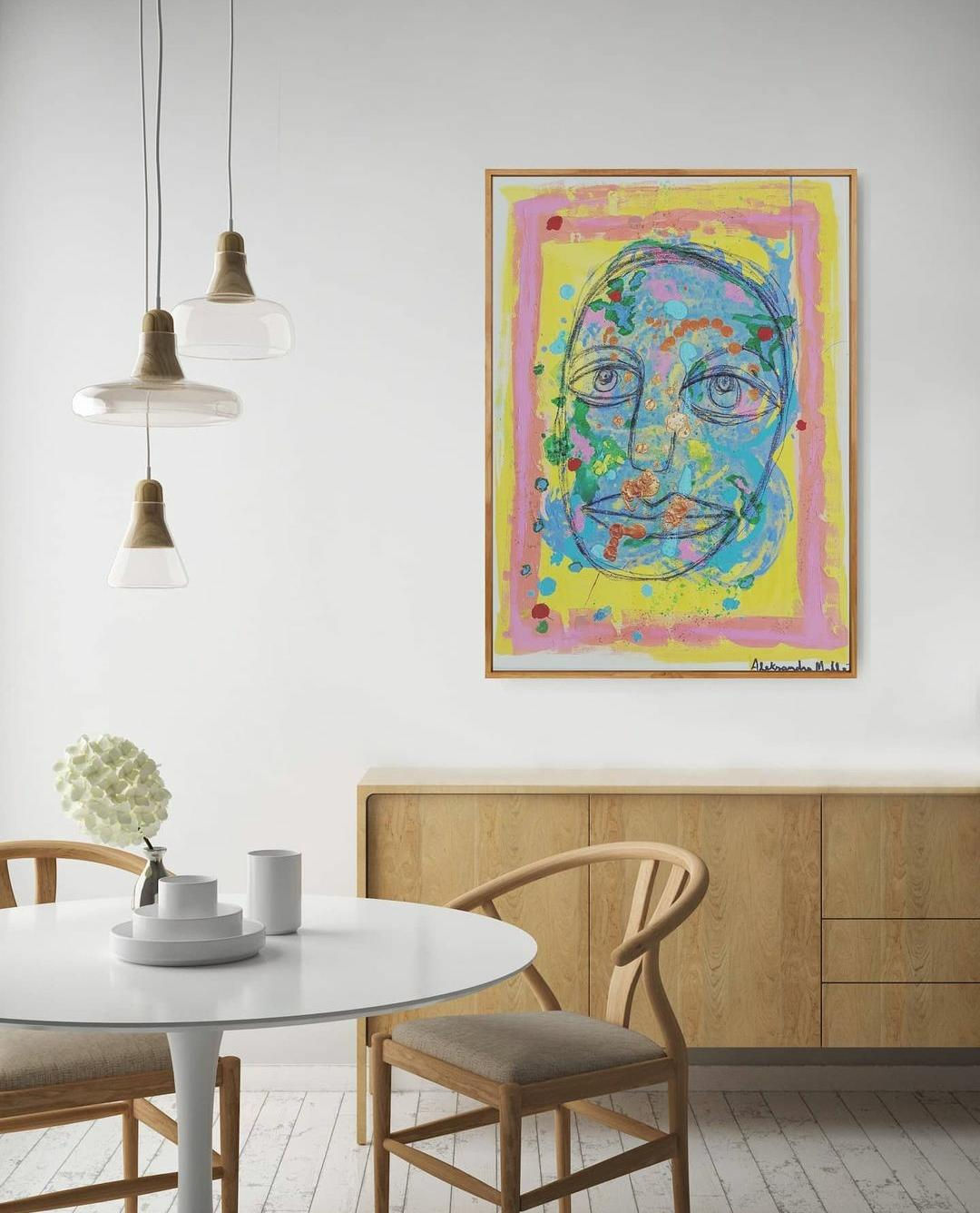 My Half Twin - Acrylic, oil and bronze paint on canvas. 100 x 60cm