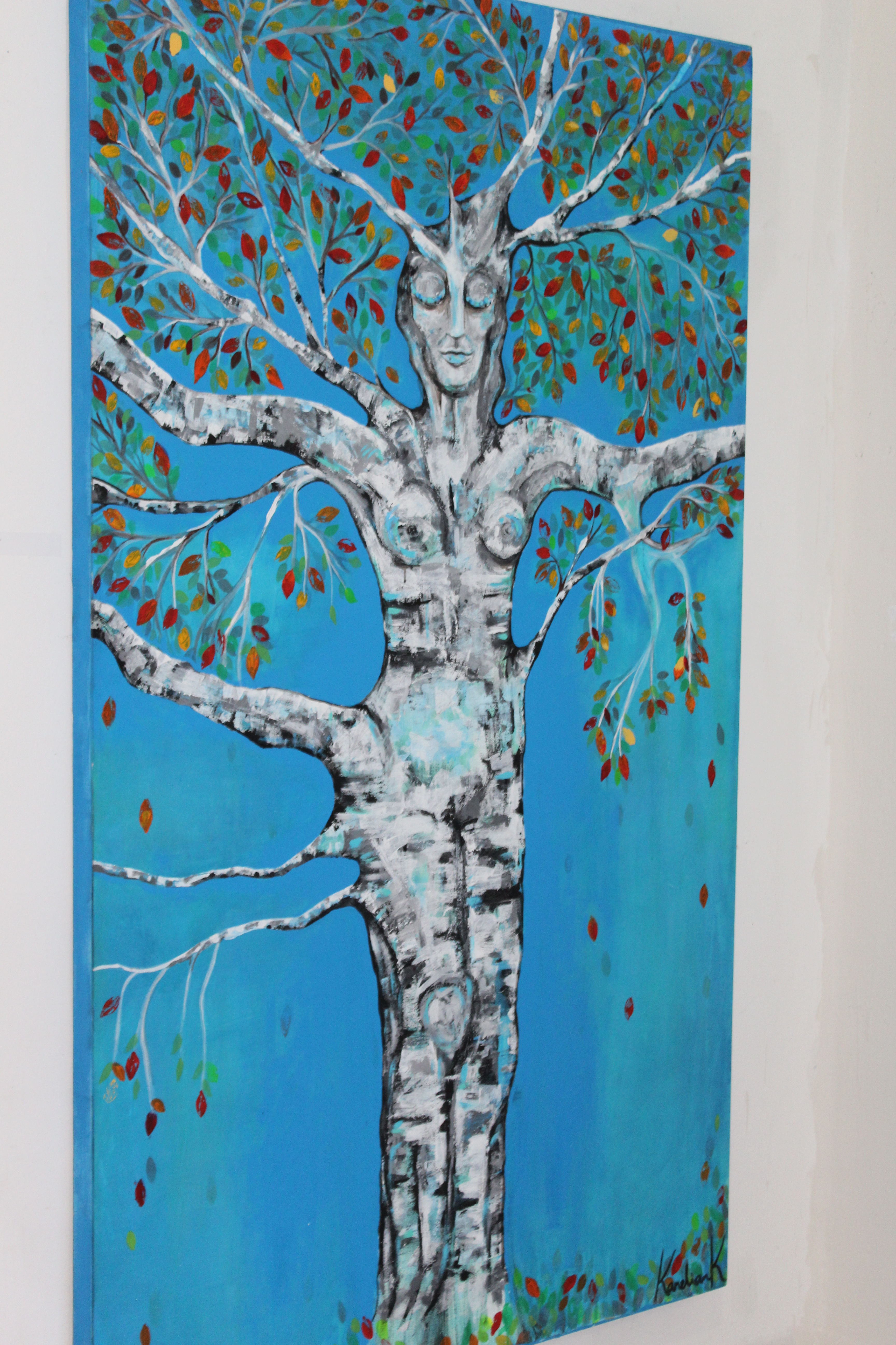 RUSKA (Luonnotar) Acrylic and Oil on canvas 120 x 200 cm