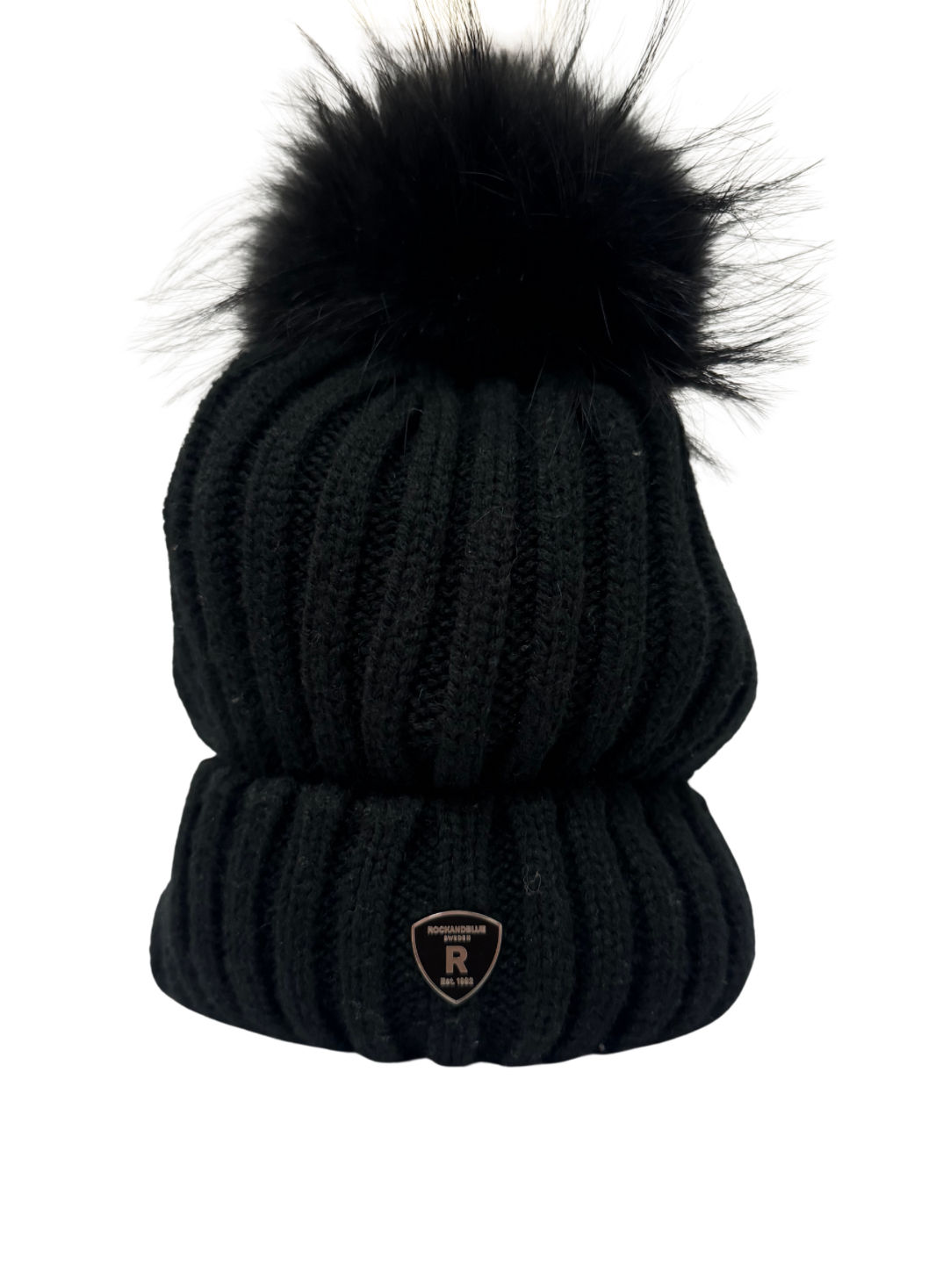 Rock and Blue “Hat Pom Pom Beanie” (Aitoturkis) – Musta