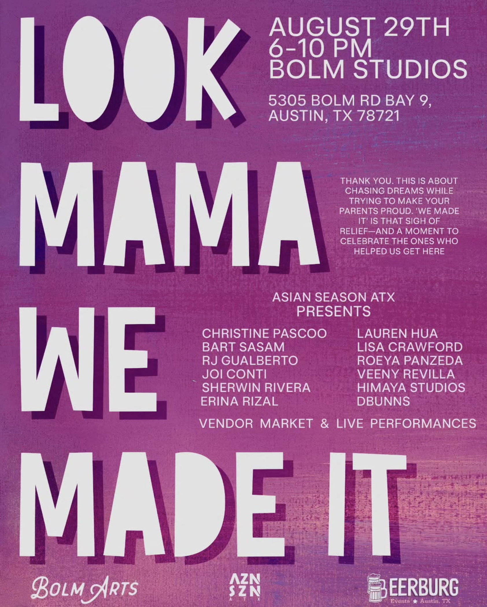 Look Mama We Made It! | Bolm Arts