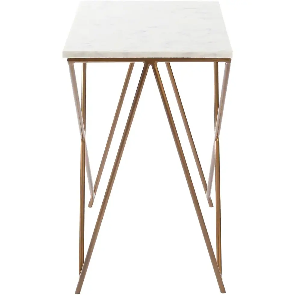 Thumbnail: MARBLE AND METAL SIDE TABLE SIDE VIEW