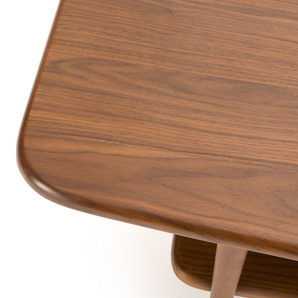 Thumbnail: VINTAGE WALNUT COFFEE TABLE CLOSE UP VIEW