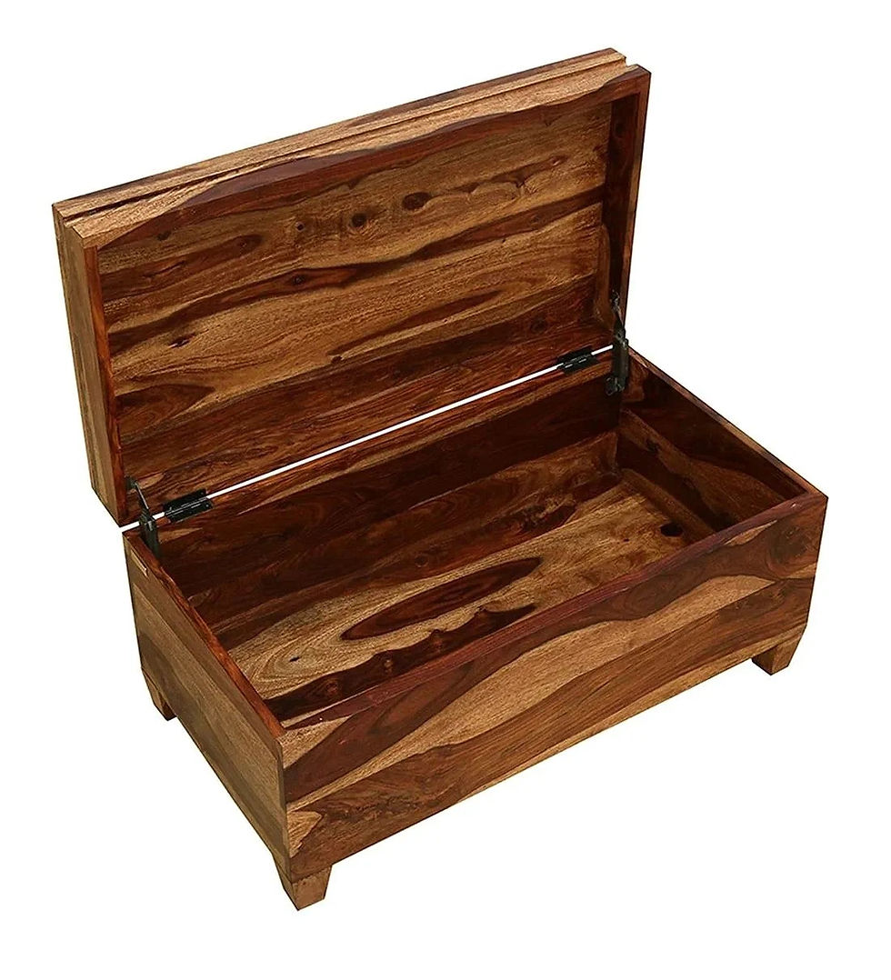 Thumbnail: SOLID WOOD TRUNK BOX & BENCH TOP VIEW