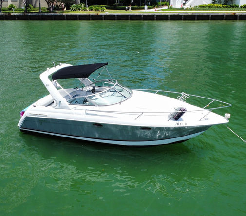 28' Formula
- High-performance boat
- Combines style and speed
- Sleek design
- Comfortable seating
- Advanced navigation systems
- Crew and Provisions: Captain, fuel, water, and ice.