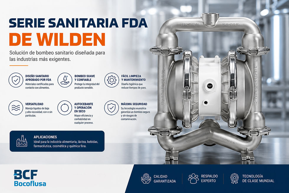 Bomba de Doble Diafragma Serie Sanitaria FDA de Wilden