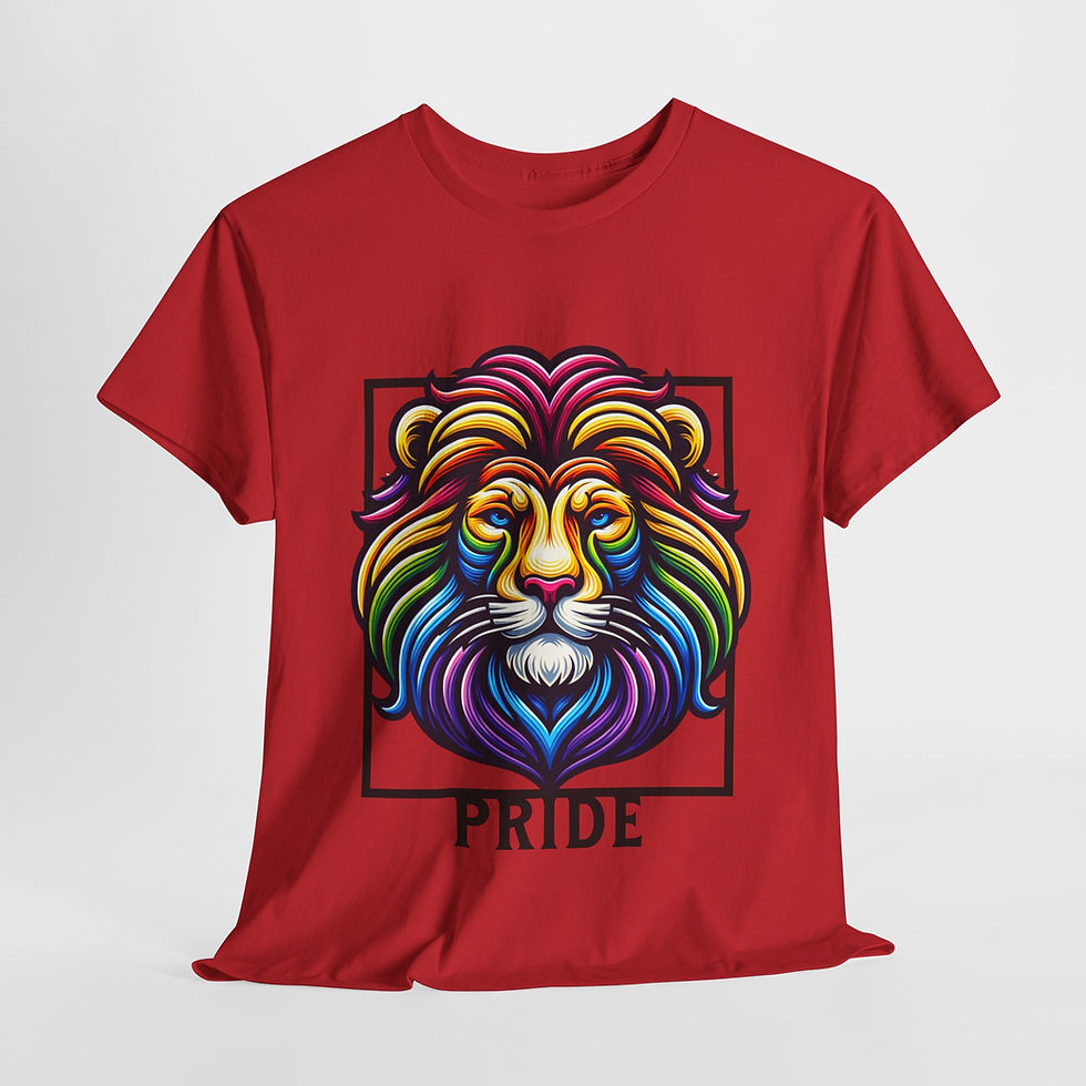 Thumbnail: Rainbow LGBTQ+ Pride Shirt Gay Pride Apparel Support Equality Lion Pride Tee