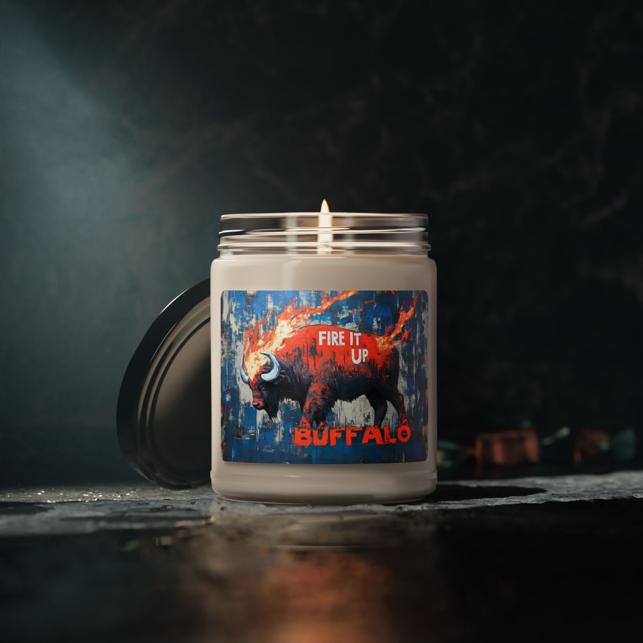 Bills Fans Buffalo Fans "Fire It Up Buffalo" Candle 2
