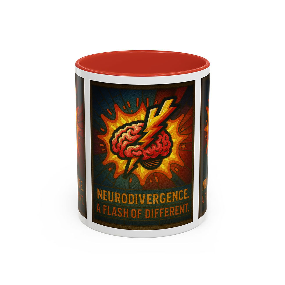 Thumbnail: Sensory Neurodivergent Coffee Mug, Calm, Cozy, Easy-Grip Ceramic Cup, Autism