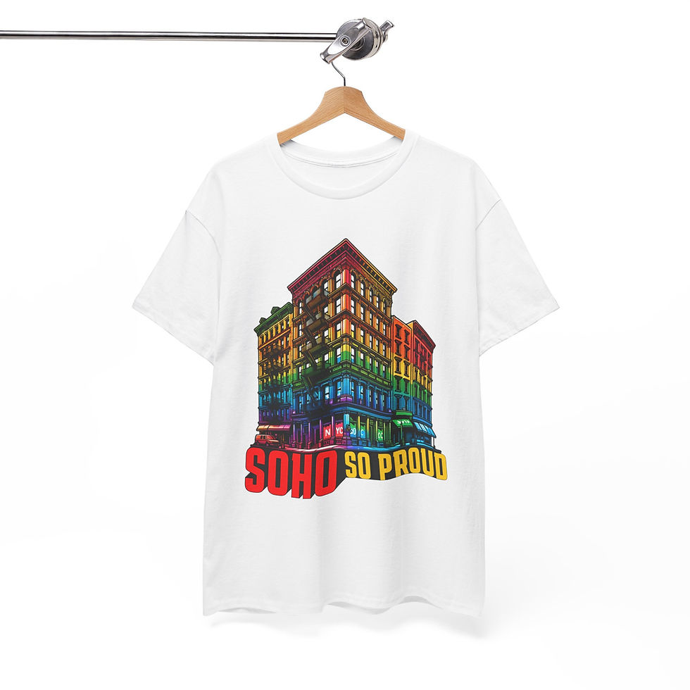 Thumbnail: Rainbow LGBTQ PrideShirtGayPrideApparel Support Equality Pride NYC SOHO So Proud