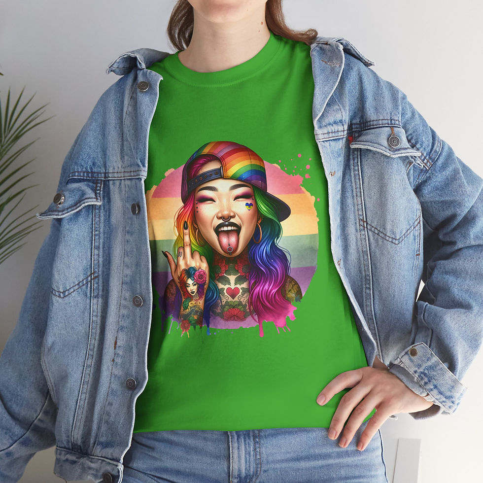 Thumbnail: Rainbow LGBTQ Pride Shirt Gay Pride Apparel Support Equality Pride Asian Girl 
