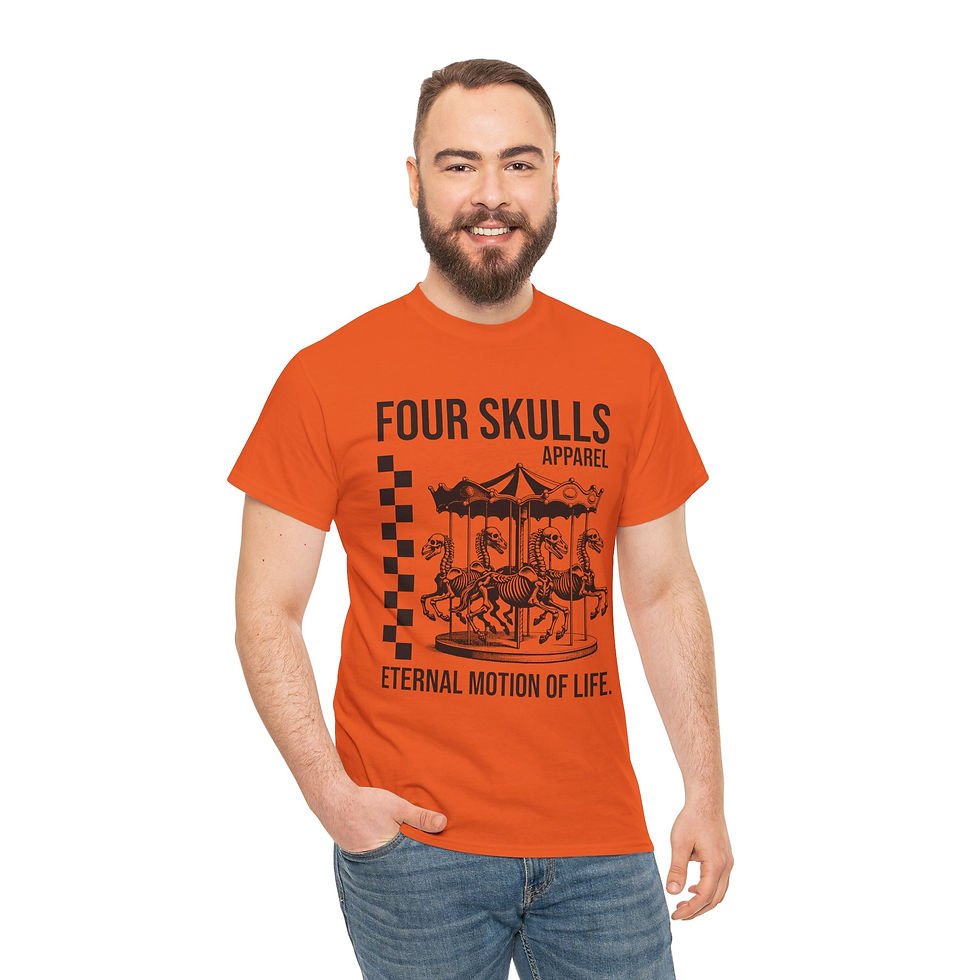 Thumbnail: Four Skulls Apparel AdventureExploration Apparel Skeletons Merch Grave Carousel 