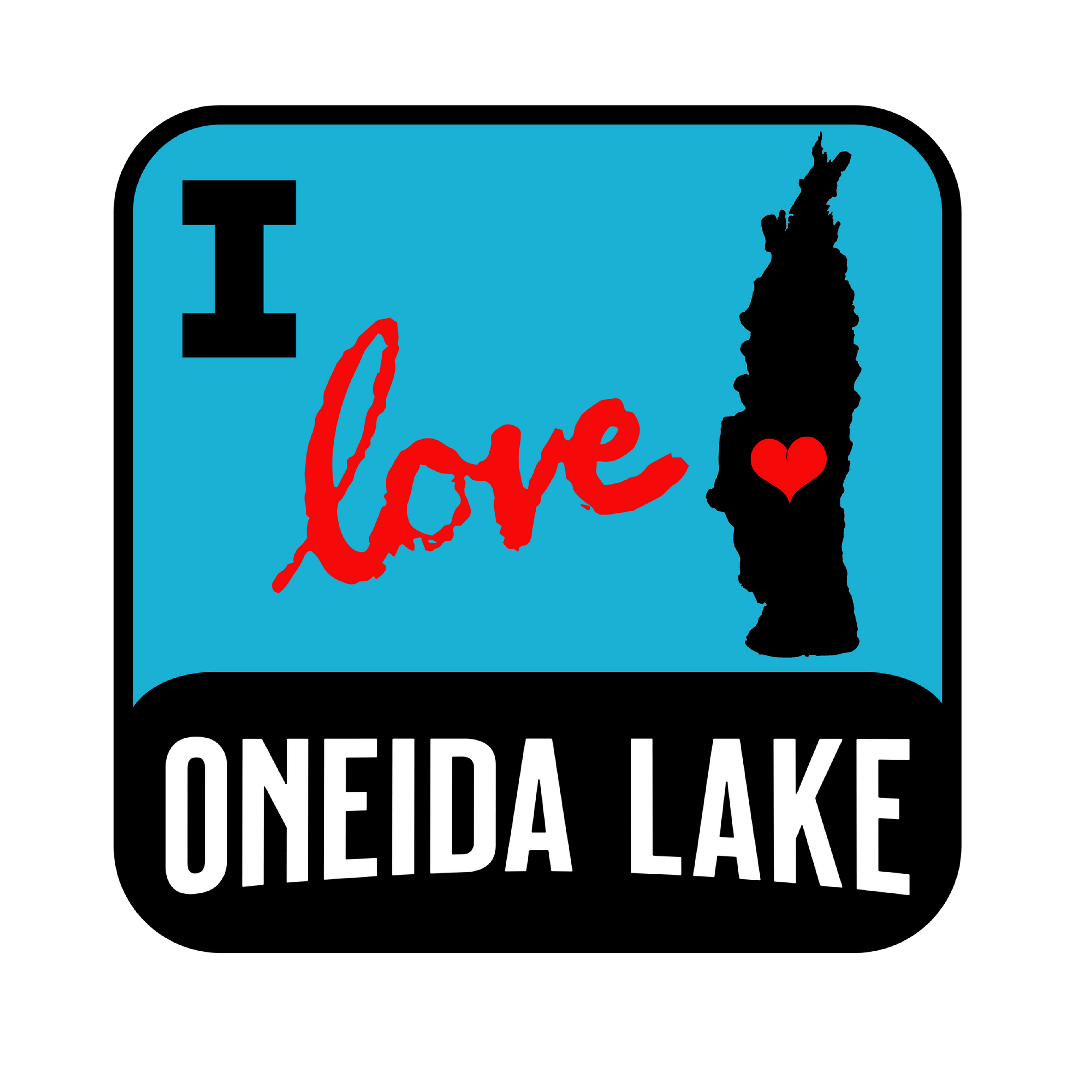 Waterproof Outdoor/Indoor 3.5"x3.5" Sticker, Finger Lakes, Oneida