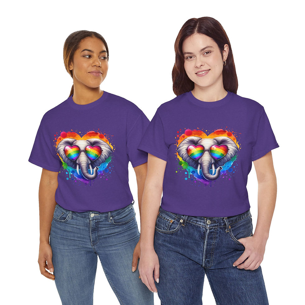 Thumbnail: Rainbow LGBTQ Pride Shirt Gay Pride Apparel Support Equality Pride  Elephant