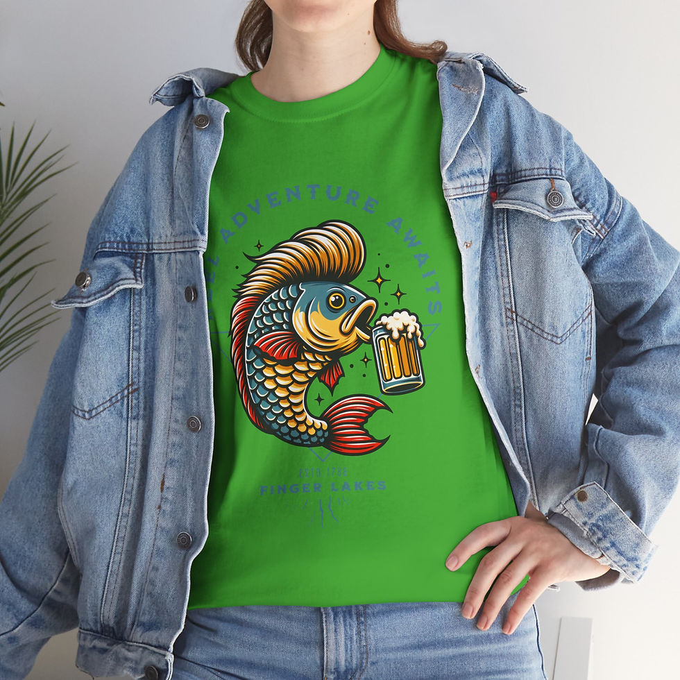 Thumbnail: Finger Lakes Apparel Merch Finger Lakes Theme Lake Lovers FLX Reel Adventure 
