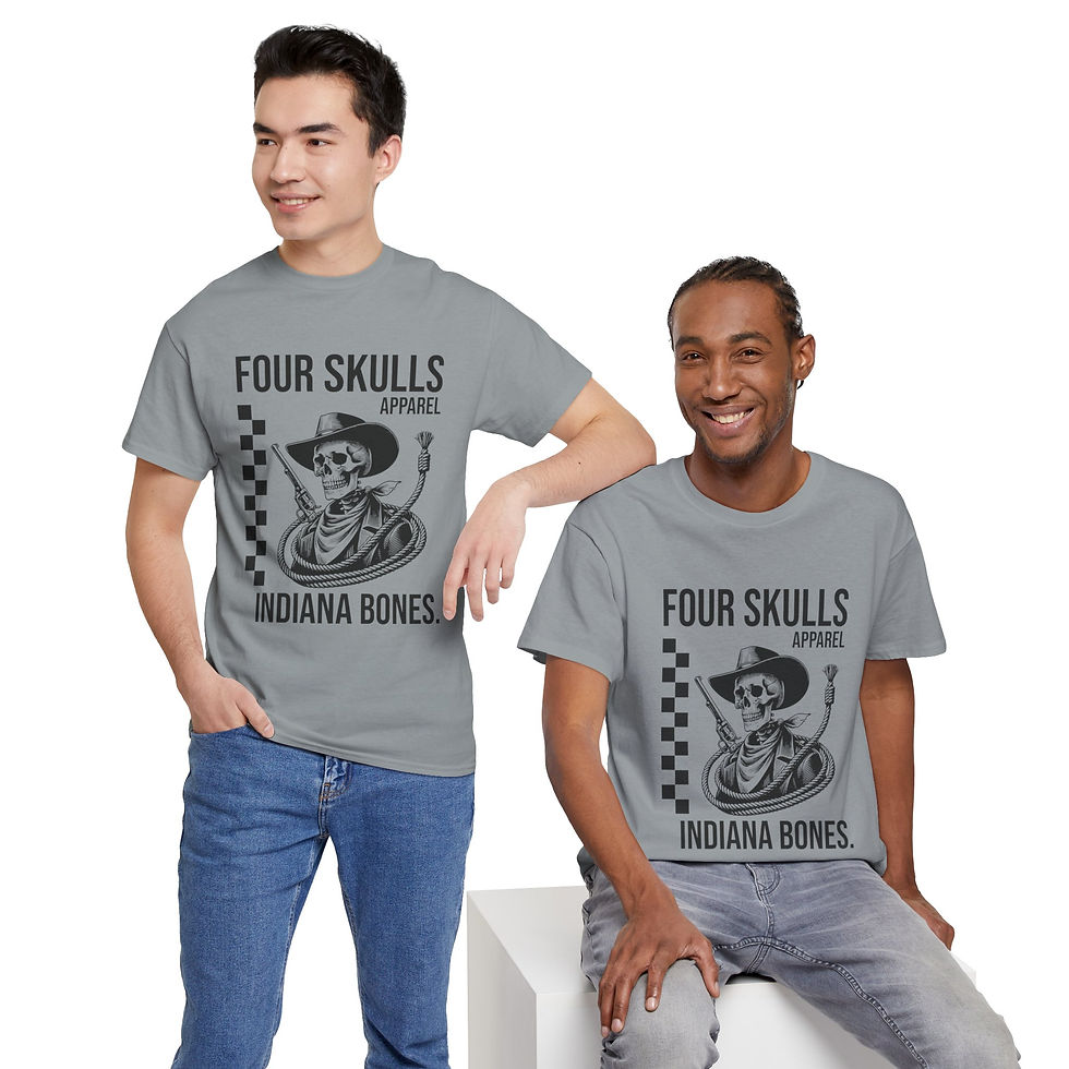 Thumbnail: Four Skulls Apparel AdventureExploration Apparel Skeletons Merch Grave Parody 