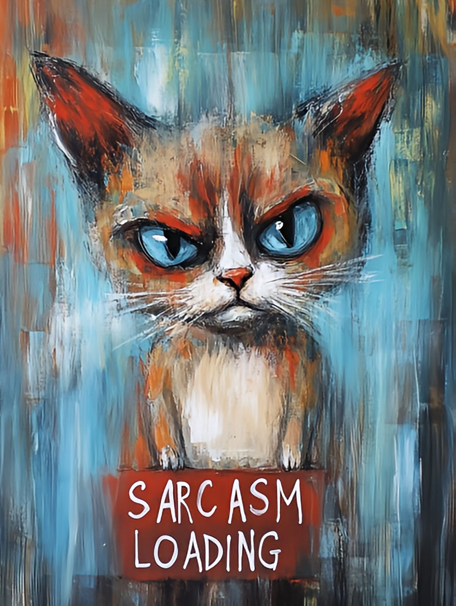 Graphic Digital Art, Funny Art, Cat Art, Funny Cats, Sarcasm Loading