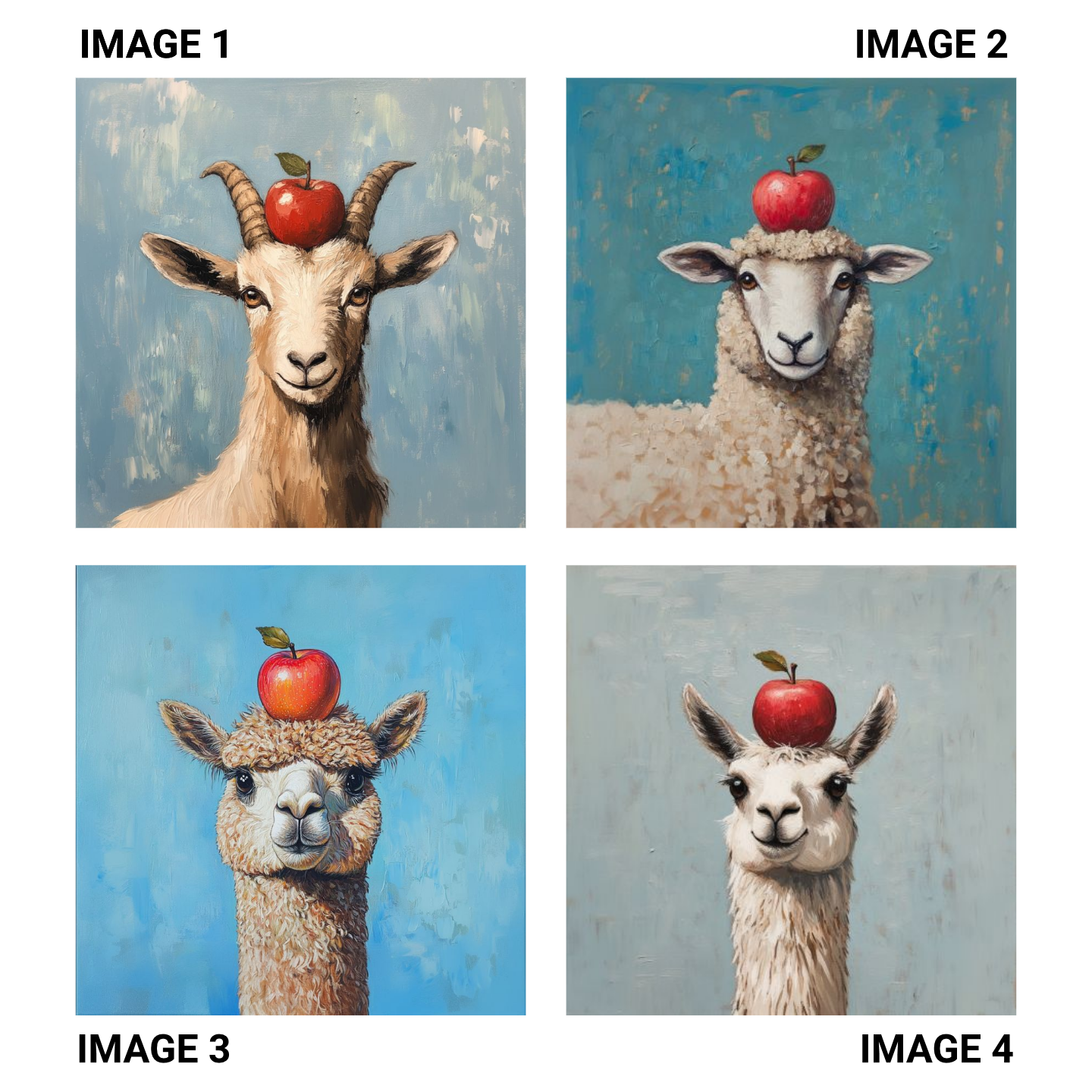 Animal Coasters, Sheep, Goat, Llama, Alpaca, Country, Farm, Cute