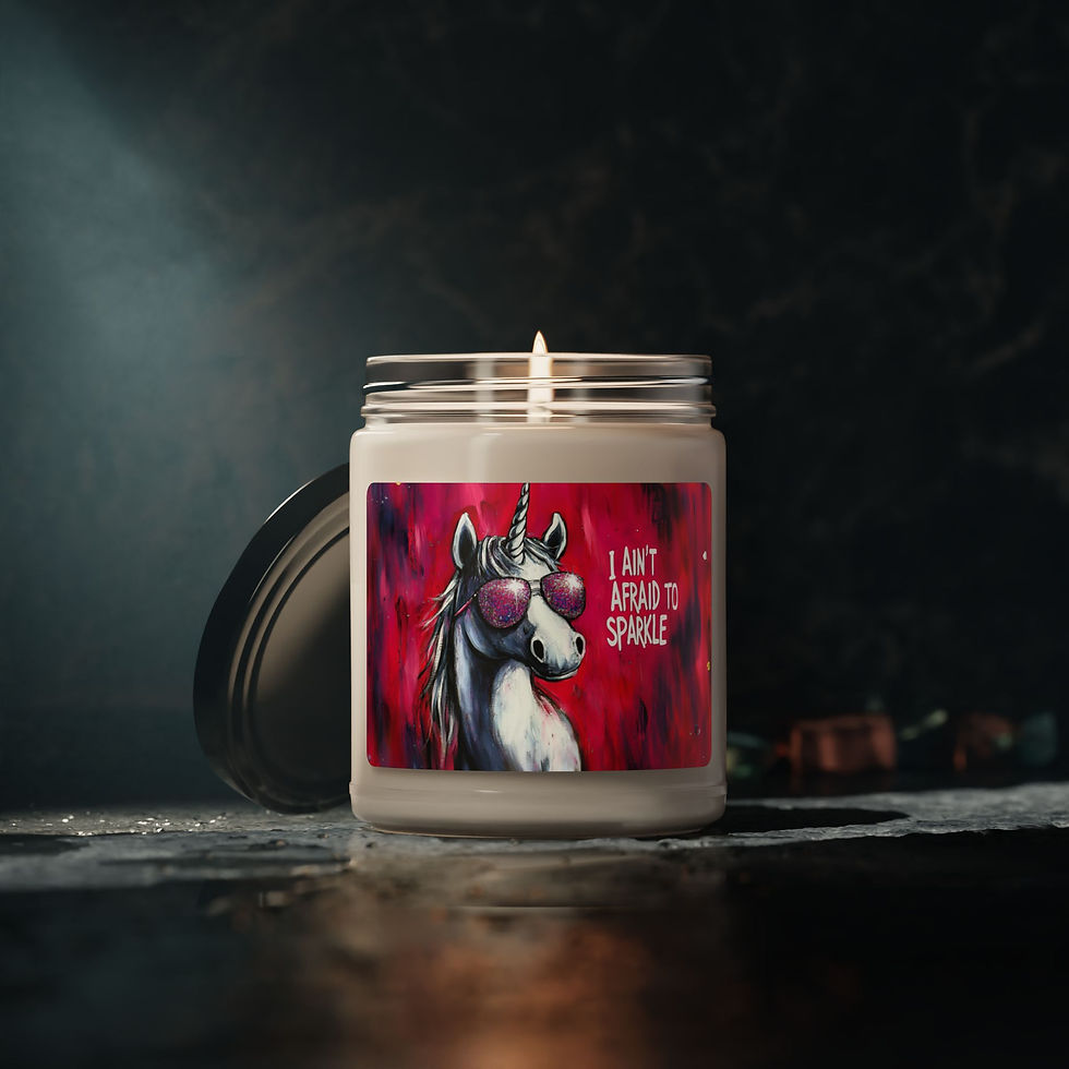 Unicorn "I Ain't Afraid To Sparkle" Candle 