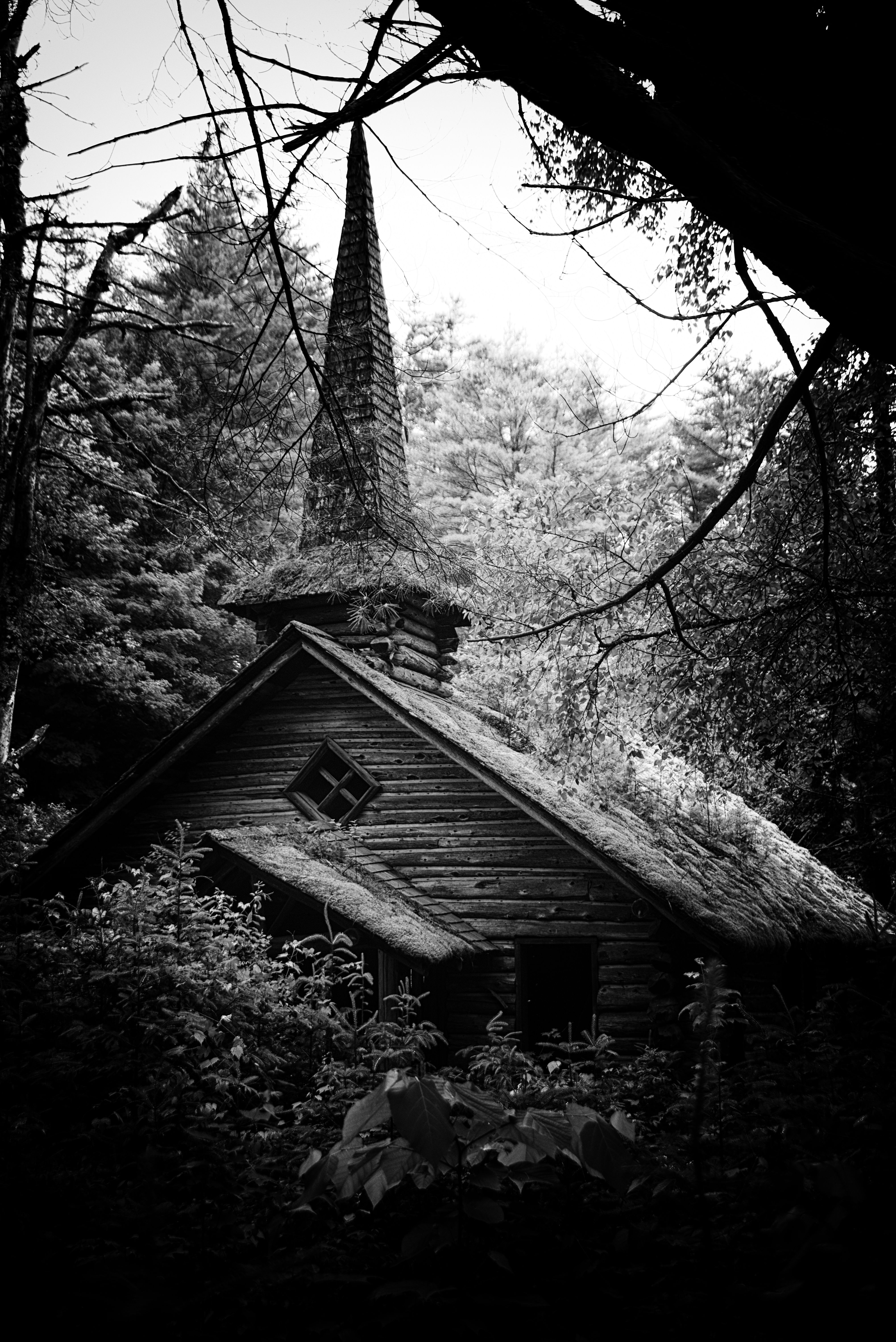 Photography, Abandoned Church, Old Church, Black & White - Old Prayers