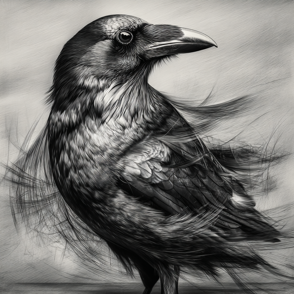 Graphic Digital Art, Birds, Bird, Bird, Crow, Raven, Blackbird