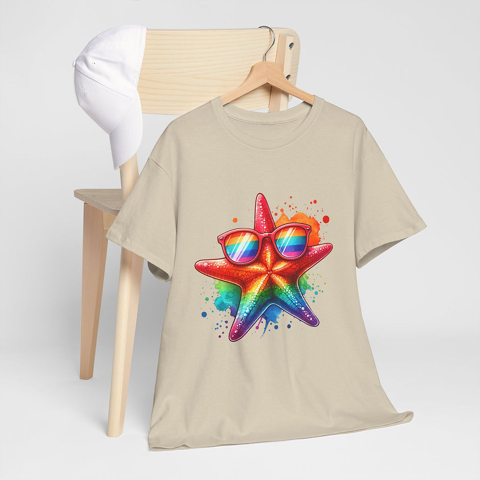 Thumbnail: Rainbow LGBTQ Pride Shirt Gay PrideApparel Support Equality Pride Starfish 