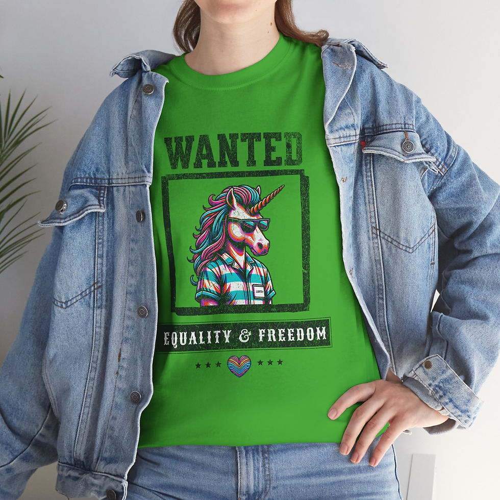 Thumbnail: Rainbow LGBTQ+ Pride Shirt Gay Pride Apparel Support Equality Wanted Freedom
