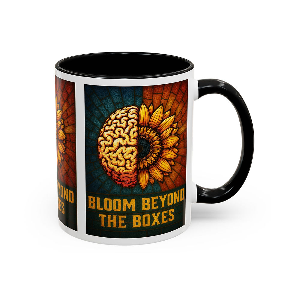 Thumbnail: Sensory Neurodivergent Coffee Mug, Calm, Cozy, Easy-Grip Ceramic Cup, Autism