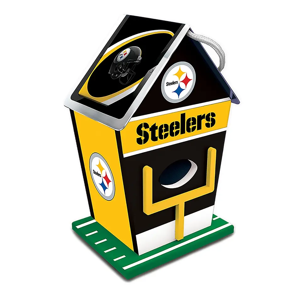 Thumbnail: Pittsburgh Steelers Football Wood Birdhouse, Steelers Fans, Pittsburgh Birdhou