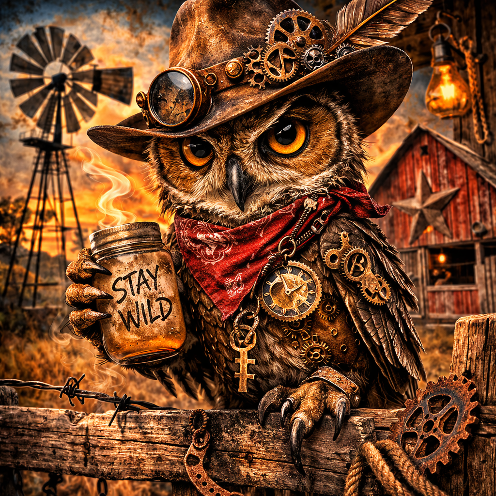 Graphic Digital Art, Birds, Bird, Bird, Owl, Owls, Steampunk