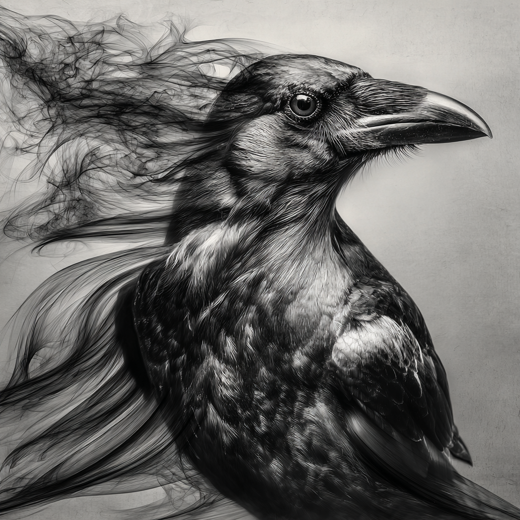 Graphic Digital Art, Birds, Bird, Bird, Crow, Raven, Blackbird