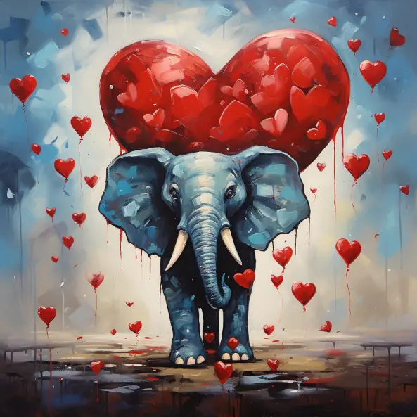 Graphic Digital Art, Elephant, Elephants