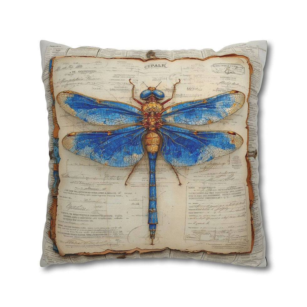 Thumbnail: Decorative Art Pillow for Modern Home Décor, Art Pillows, Dragonfly 