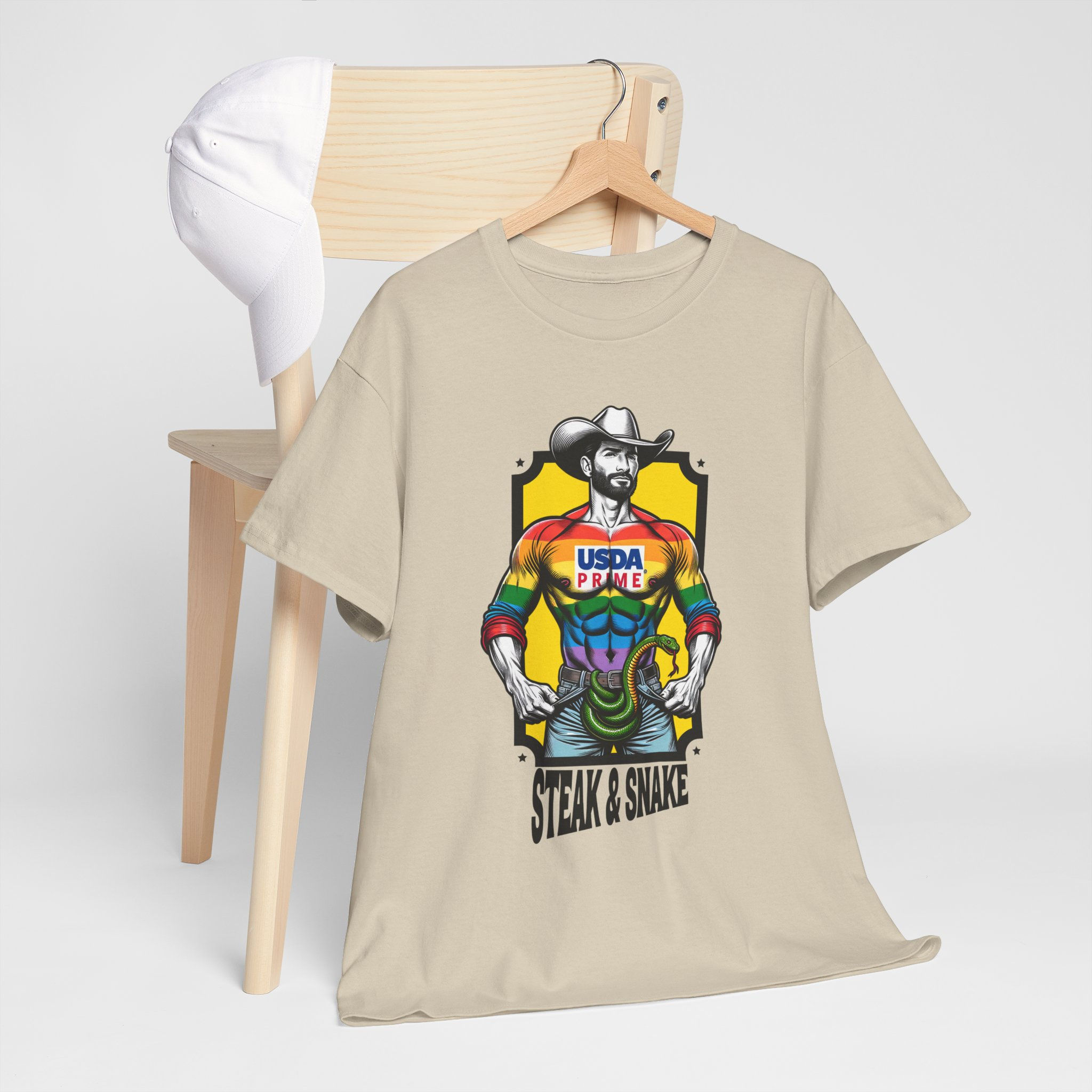 Rainbow LGBTQ Pride Shirt Gay Apparel Support Equality Pride Steak & Snake