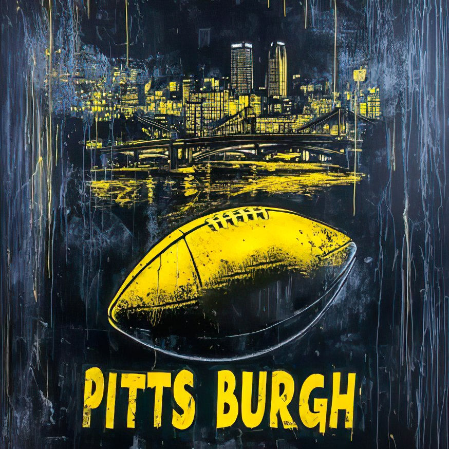 Graphic Digital Art, Sports, Football, Pittsburgh Football, Steelers, Pittsburgh