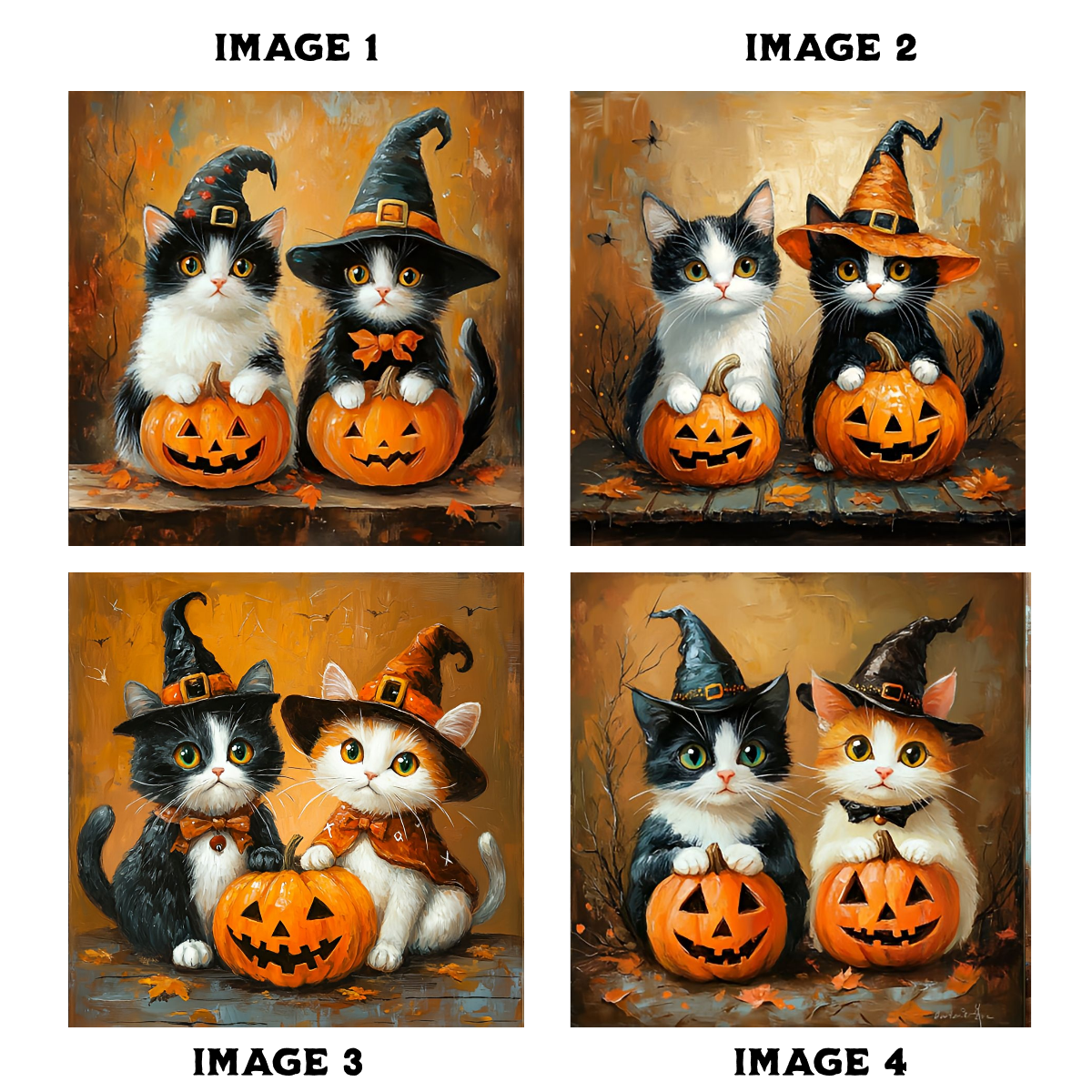 Cute Halloween Cat Coasters
