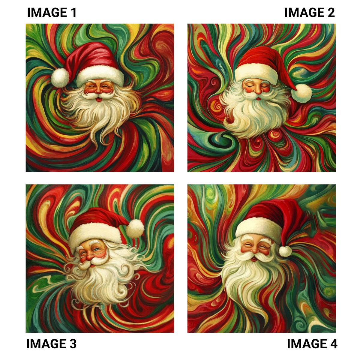 Red & Green Santa Christmas Coasters