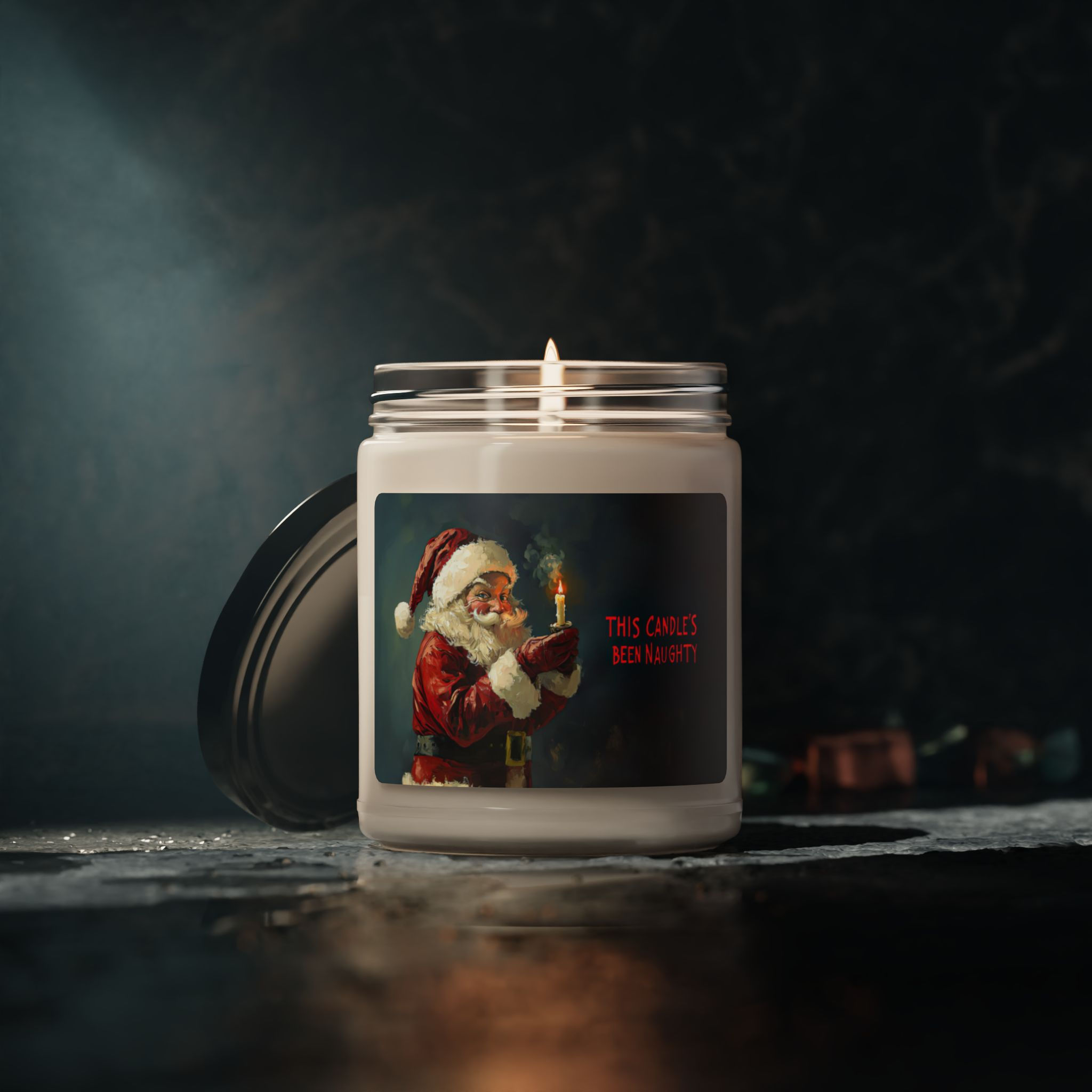 Funny Santa Christmas Candle "This Candle's Been Naughty"